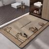 Bathroom linen floor mat woven water-absorbent and quick-drying bathroom toilet door special non-slip foot carpet
