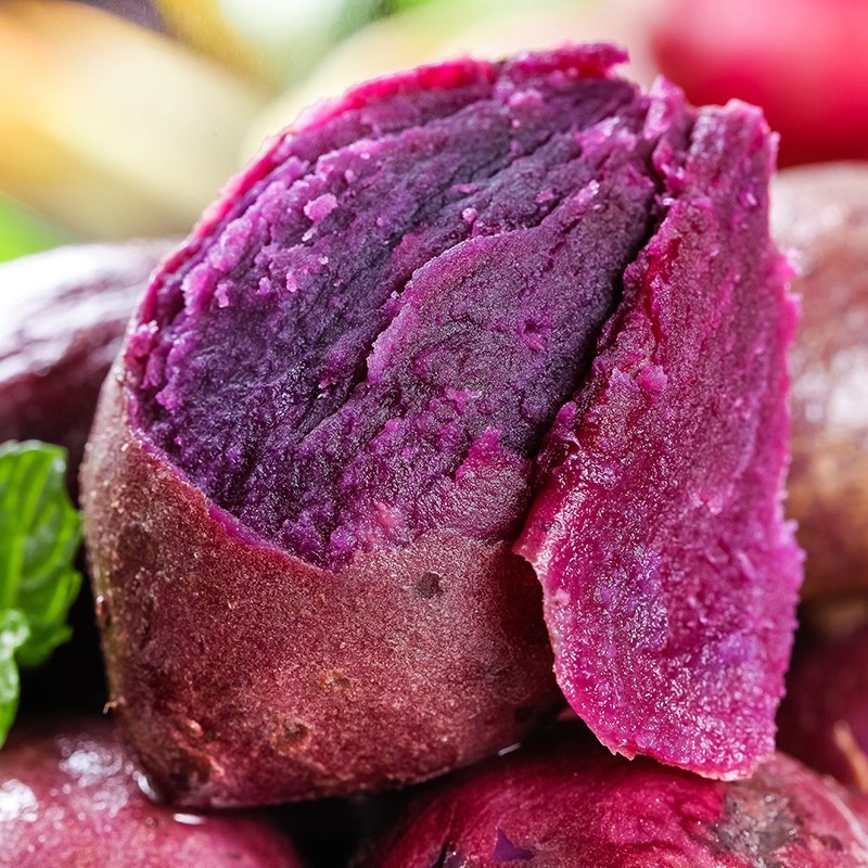 紫薯新鲜地瓜蜜薯种薯现挖沙地板栗番薯山芋农家自种蔬菜紫罗兰