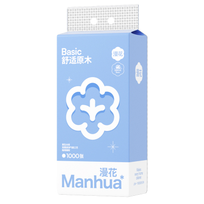 漫花悬挂式抽纸巾实惠装原生木浆