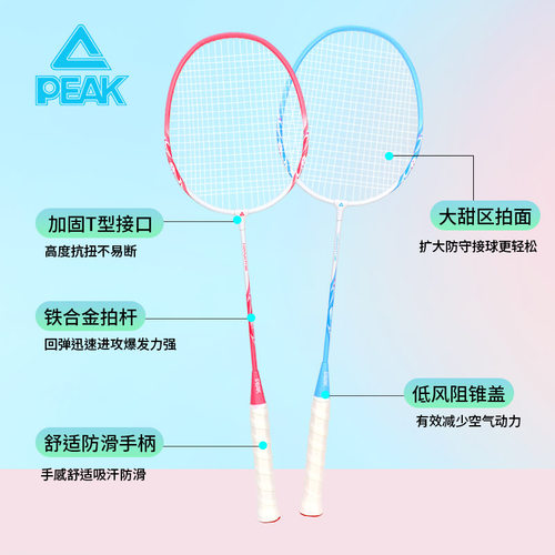 PEAK/匹克羽毛球拍专业级单双拍套装超轻初学者成人专业耐打训练 - 图3