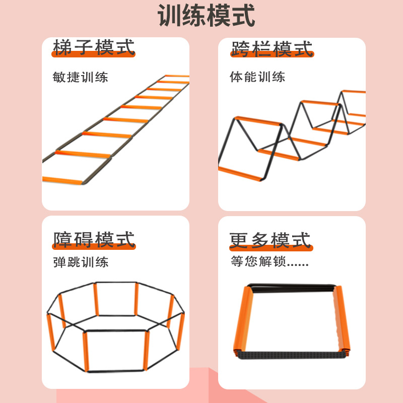 多功能蝴蝶敏捷梯跳格子折叠梯儿童体能蓝足球协调性训练绳梯器材 - 图1