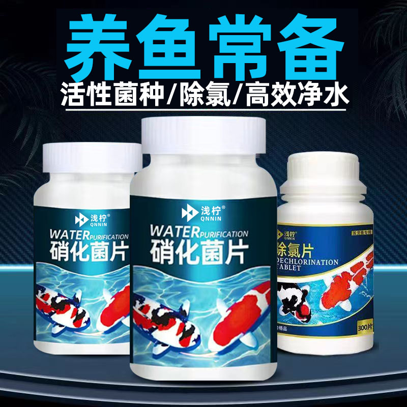 养鱼用硝化细菌鱼缸净水剂水族硝化菌片水质稳定分解鱼便免换水片 - 图0