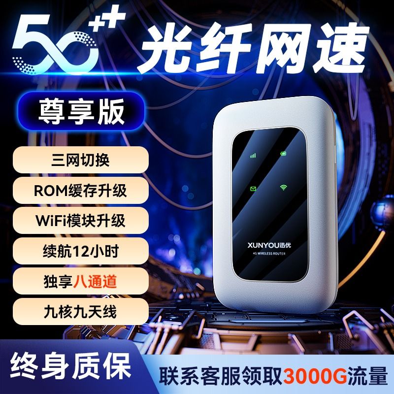 2024新款随身wifi移动流量无线wifi全国通用4g网络路由器宽带便携式直播车载wilf免插卡上网宝信号随时智能-图1