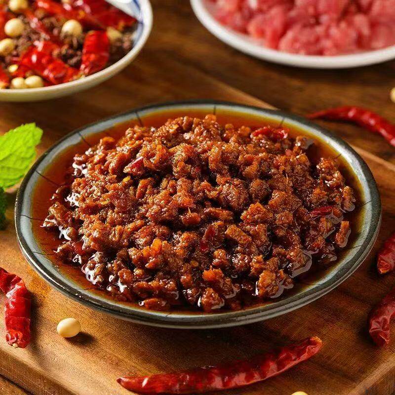 香辣牛肉酱香辣酱瓶装混合酱拌面下饭菜辣酱酱料面条五香辣椒