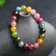 Brazilian candy tourmaline bracelet women couple single loop bracelet old mineral material loose beads rainbow husband stone gift new multi-loop