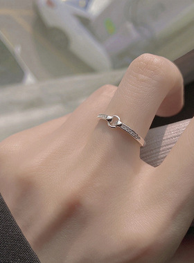 【1个】开口可调节圆形几何戒指