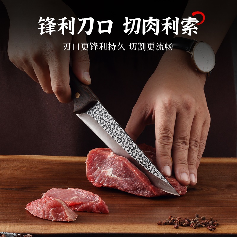 锻打剔骨刀杀猪专用分割肉刀剥皮剃骨牛羊肉尖刀放血锋利锰钢手工_虎窝淘