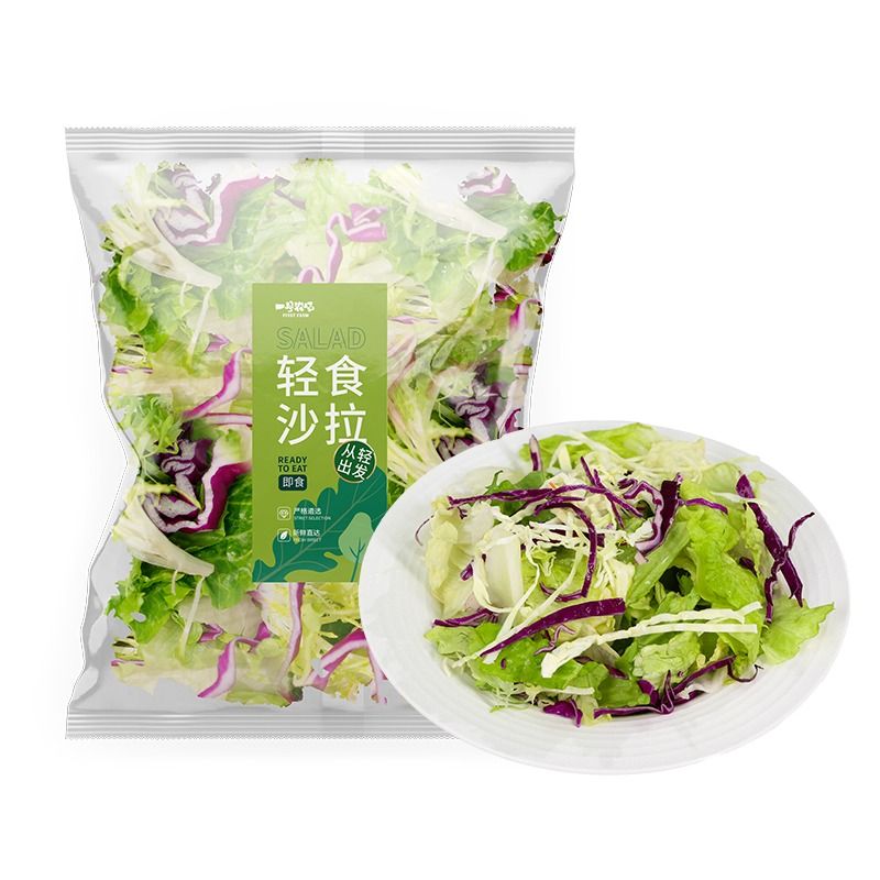 一号农场开袋即食活力蔬菜沙拉蔬菜包赠0脂油醋汁轻食饱腹代餐-图3