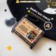 HAPPY original FBI small black cat portable wallet accessories set student subway commuting access control certificate coin wallet