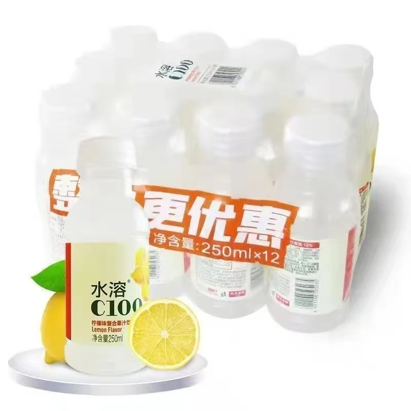 水溶C100维生素饮料柠檬味西柚味复合果汁250mlVC瓶装农夫好喝