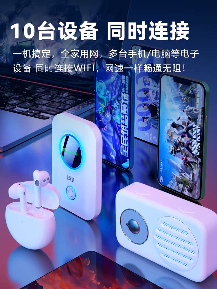 随身wifi三网无线移动wi-fi4g网络全国通用流量免插卡便携式上网宝笔记本路由器热点家用车载wilf神器增强 - 图2