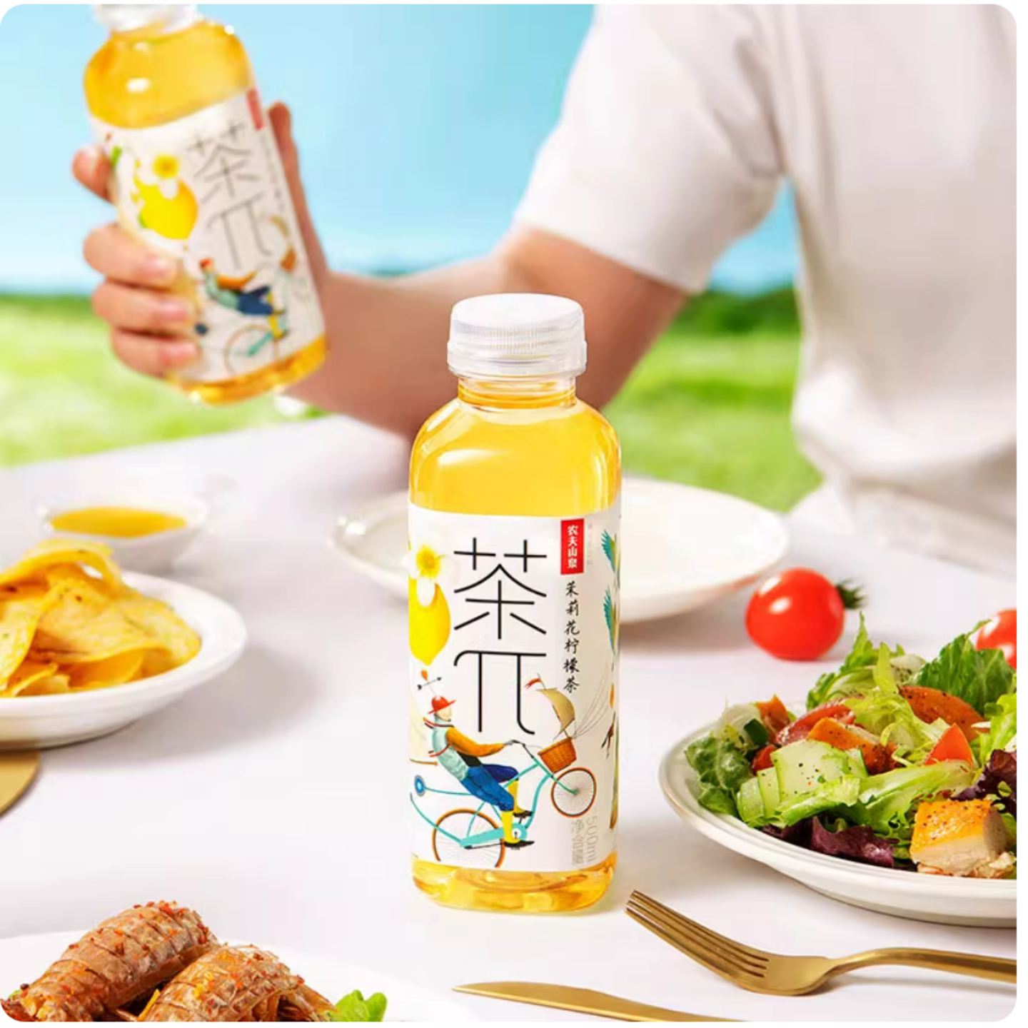 农夫山泉茶π500ml*1瓶果汁饮料蜜桃乌龙果汁茶绿茶茉莉柠檬柚子