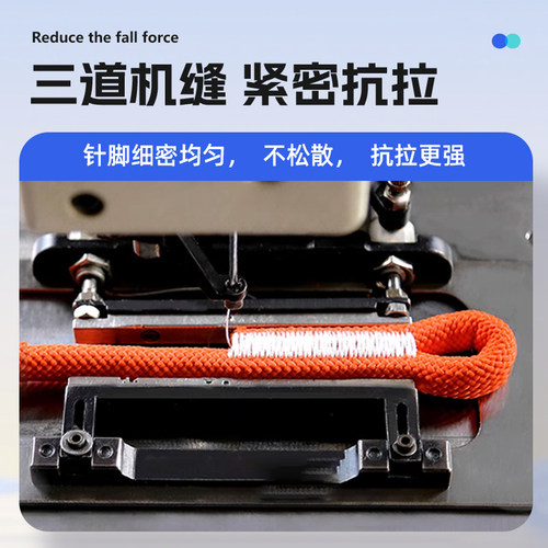 安全带高空作业保险绳挂绳缓冲包单挂钩绳子双大钩配件攀岩登山 - 图2