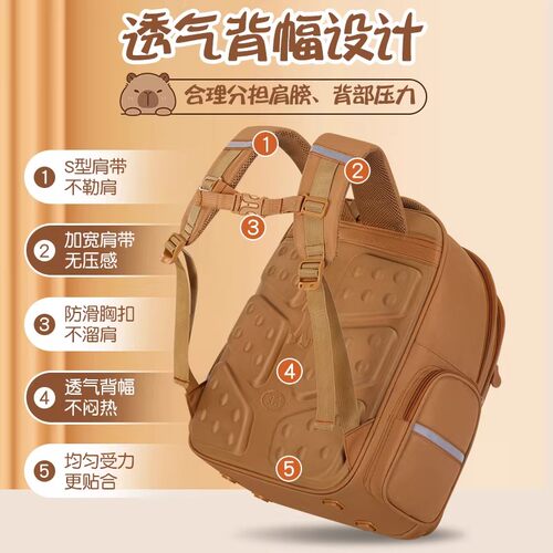 新款2026书包女小学生男女生1-3-6年级儿童防水紫色高颜值库洛米超轻减负护脊大容量轻便源头手表 - 图1