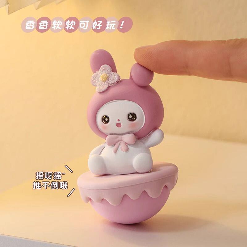 不倒翁治愈情绪小摆件可爱办公室桌面装饰品工位解压生日礼物女生