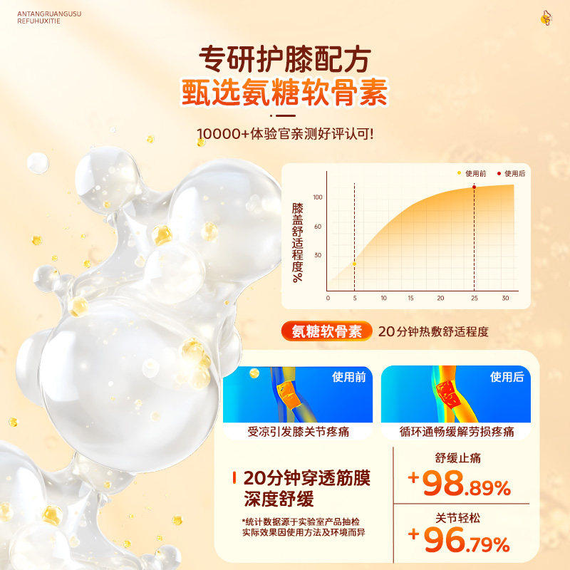 氨糖膝盖热敷贴护膝贴关节艾草艾灸自发热蒸汽暖宝宝贴保暖贴热灸,淘宝优惠券,粉丝福利购,淘宝优惠卷