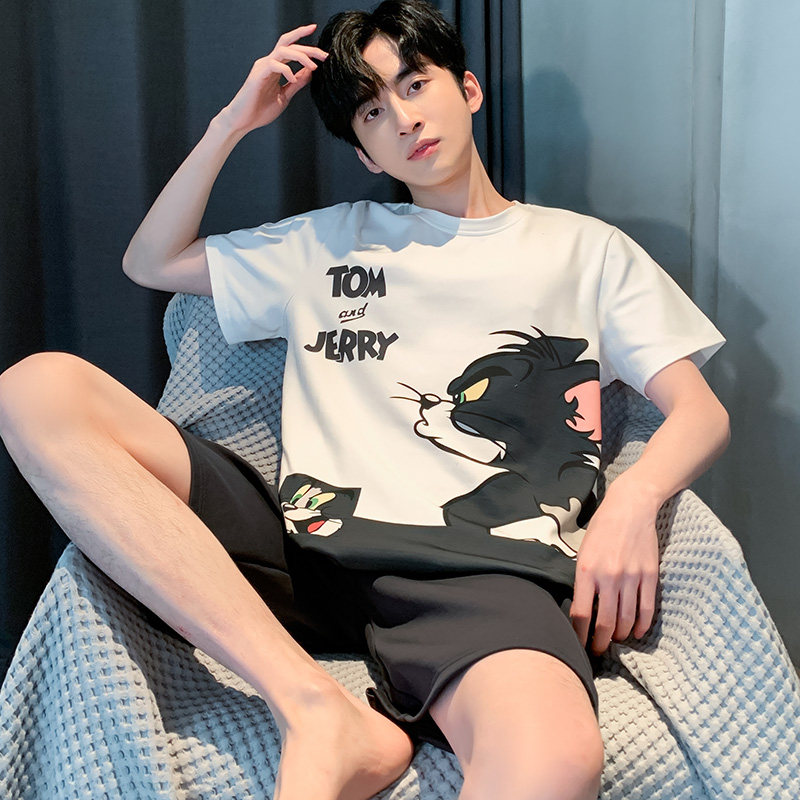男士2022年夏季短袖新款卡通睡衣 天天特卖工厂店睡衣/家居服套装