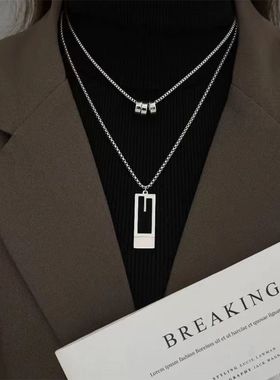 合金毛衣链2025年新款秋冬长款双层装饰项链女小众设计感高级配饰