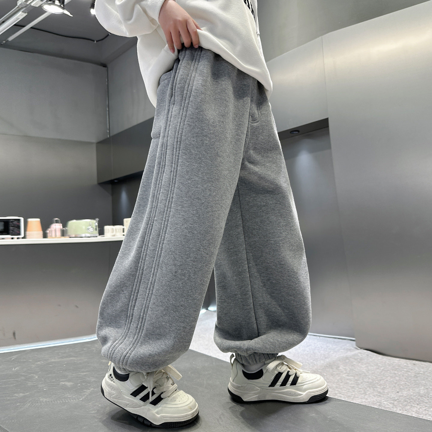 男童冬季一体加绒裤子2025新款中大童儿童秋冬款男孩加厚运动卫裤,淘宝优惠券,粉丝福利购,淘宝优惠卷