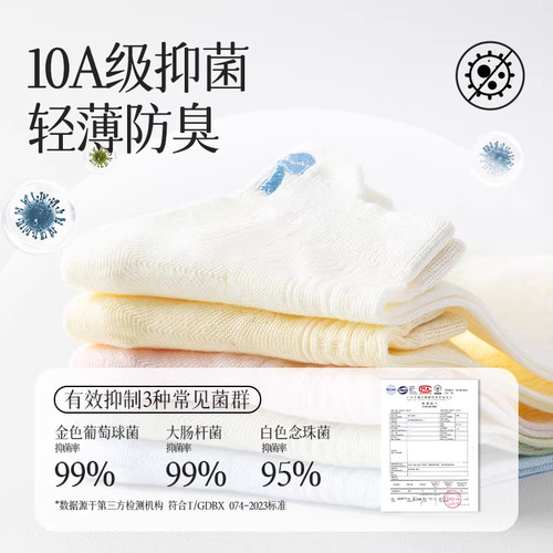 袜子女夏薄款短袜纯棉防臭抗菌网眼透气白色芭蕾风船袜女生超薄 - 图3