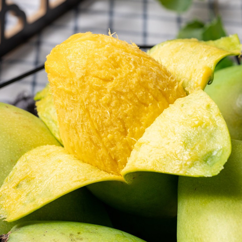 新鲜大青芒当季新鲜热带水果批发香甜薄皮青芒果大果催熟后食用