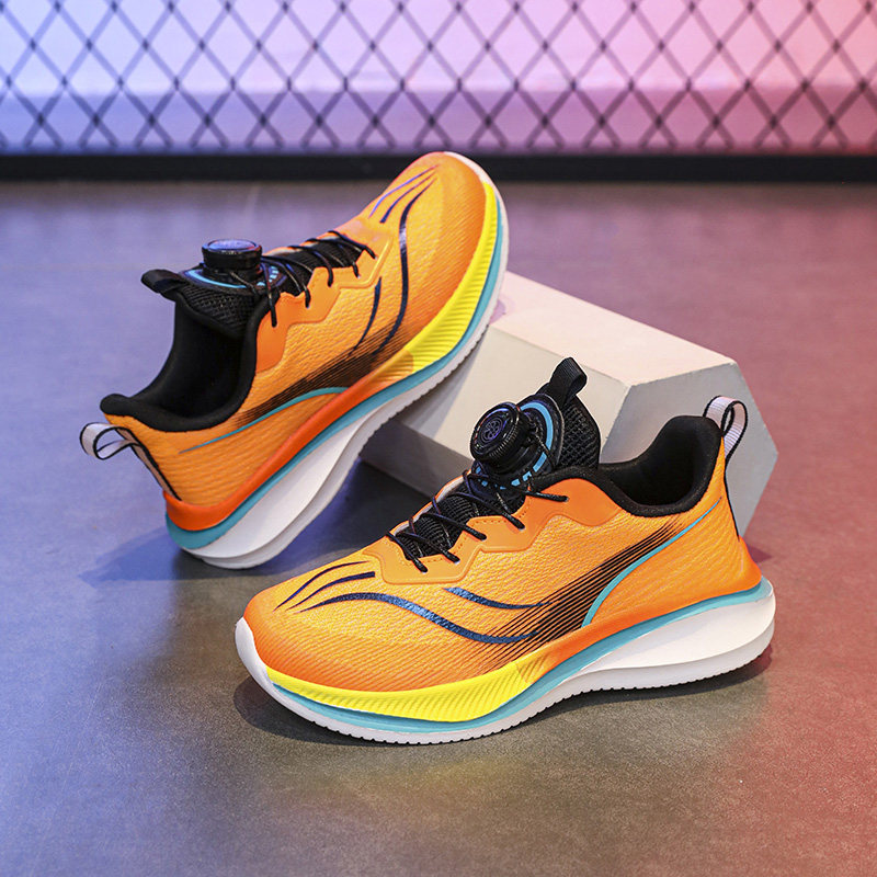 赤兔6Pro男女童鞋秋冬2026旋转纽扣皮加绒运动跑步鞋皮面防滑科技,淘宝优惠券,粉丝福利购,淘宝优惠卷