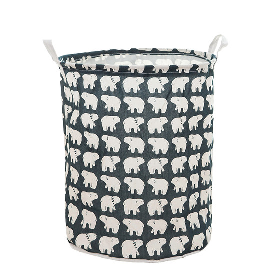 Chinese-style large-capacity cotton and linen dirty clothes basket storage basket household dirty clothes basket storage bucket laundry basket foldable waterproof