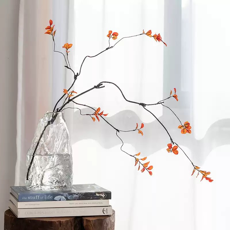 日式秋枫叶仿真花假花仿生绿植摆件客厅餐桌干枝干花插花装饰花艺 - 图3