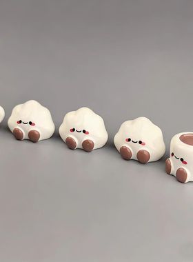 无聊了！摆几个咖啡搞怪小云朵解压桌面治愈情绪办公桌小摆件工位