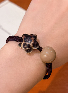 2合1新中式男友小手链手绳红绳皮绳穿风简约情侣儿童手链礼物编织