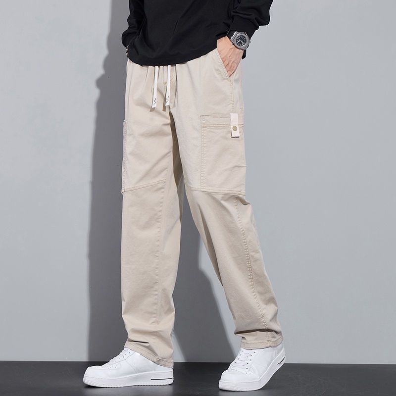 2025 new overalls for men in autumn new loose straight trousers men's sports pants for boys