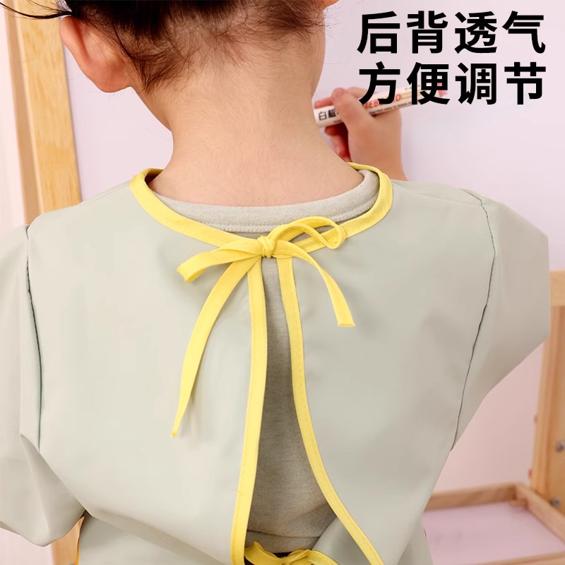 Baby eating smock, children's bib, apron, rice pocket, waterproof, anti-dirty painting, long-sleeved baby outer wear, autumn and winter rice coat