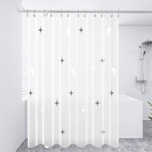 浴室防水浴帘隔断帘防霉洗澡卫生间干湿分离门帘挂帘厕所遮挡挡水 - 图1