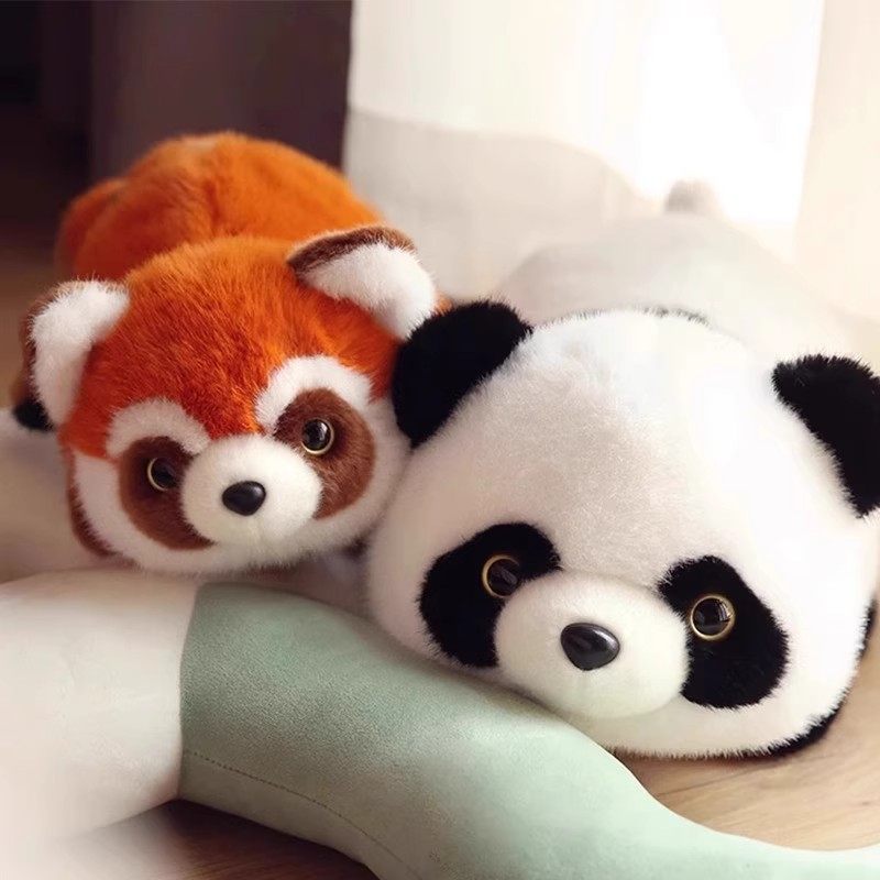可爱翻转熊猫变身小熊猫毛绒玩具公仔玩偶趣味娃娃女生儿童节礼物