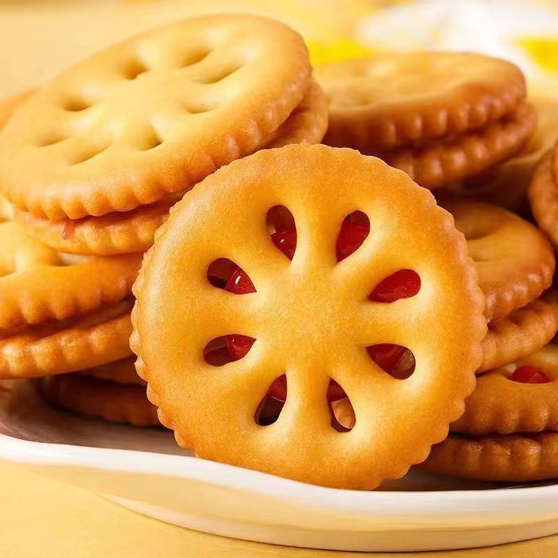【买1箱送1箱】果酱夹心饼干水果味果香饼干儿童休闲零食整箱