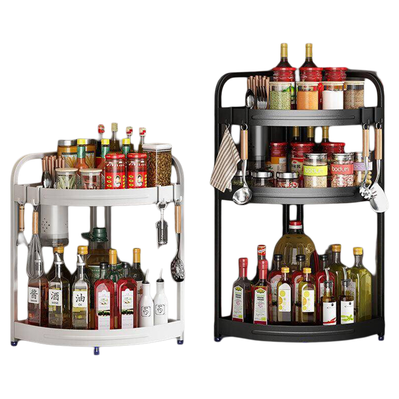 厨房调料品置物架墙角落台面转角刀架三角多功能角落调味罐收纳架,淘宝优惠券,粉丝福利购,淘宝优惠卷