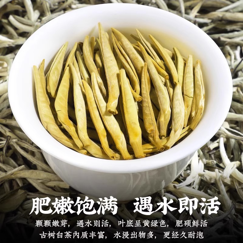 正宗明前春茶头采新茶花香白毫银针老白茶散装罐装送礼一级自然 - 图0