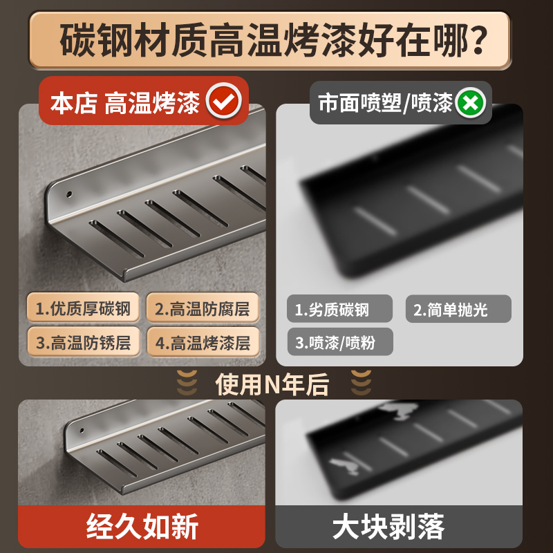 浴室池免打孔镜前置物架水龙头洗漱脸台盆卫生间厕所收纳架子上方 - 图0