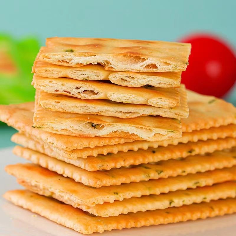 香葱苏打饼干整箱好吃葱香咸味梳打小饼干吃货休闲零食独立小包装 - 图0