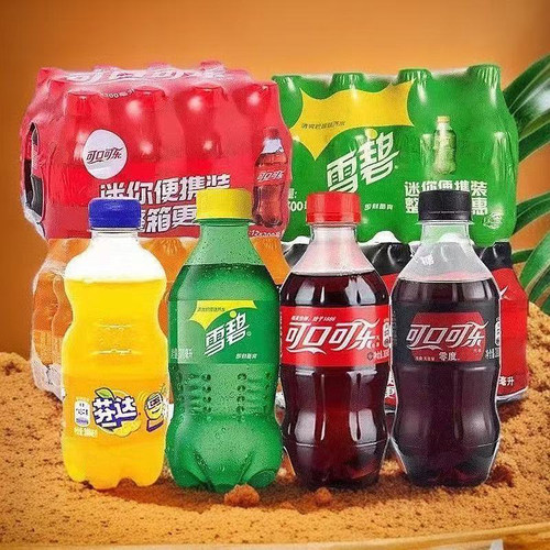 24瓶300ml可口可乐雪碧芬达碳酸饮料整箱小瓶迷你款汽水无糖瓶装 - 图2
