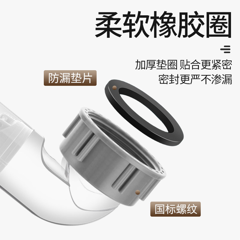 厨房洗菜盆下水管配件排水管水槽洗碗池下水器防返臭套装双槽接口,淘宝优惠券,粉丝福利购,淘宝优惠卷