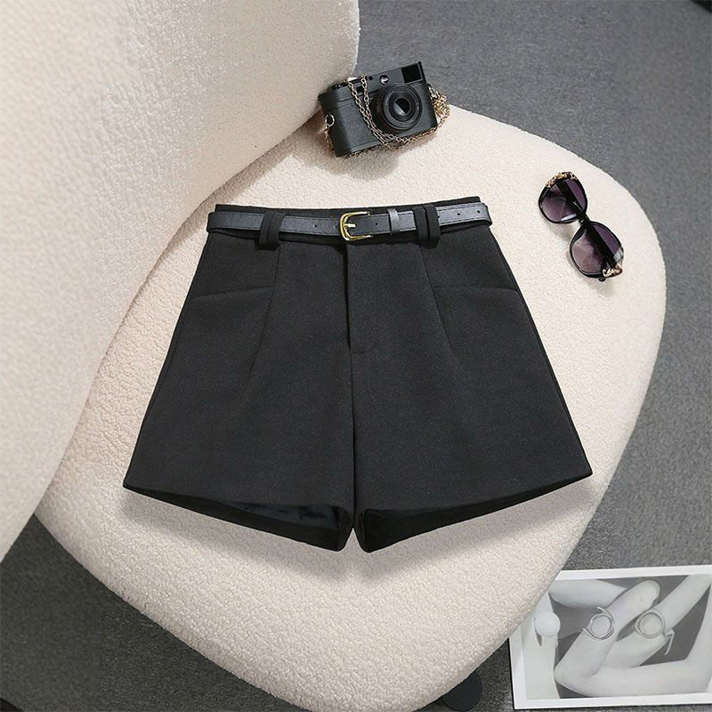 气质高腰毛呢短裤女2026宽松遮胯显瘦a字休闲阔腿裤外穿大码靴裤,淘宝优惠券,粉丝福利购,淘宝优惠卷