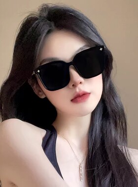 新款墨镜女高级感ins网红款偏光防晒太阳镜大框圆脸显瘦眼镜男款