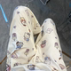 Sweet and cute girl thin printed pajama pants student straight home trousers for women's striped Mickey plaid