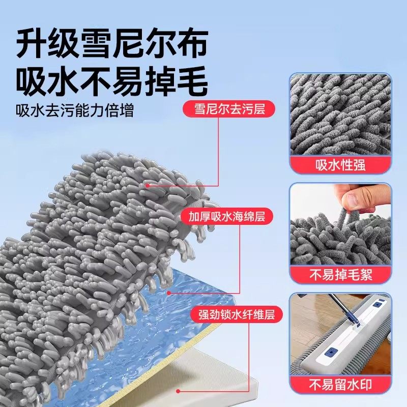 免手洗大号平板拖把懒人家用新款酒店加长尘推拖地布一拖净地神器,淘宝优惠券,粉丝福利购,淘宝优惠卷
