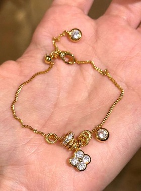 925法式轻奢复古路路通四叶草项链时尚百搭小众宫廷风女颈部配饰