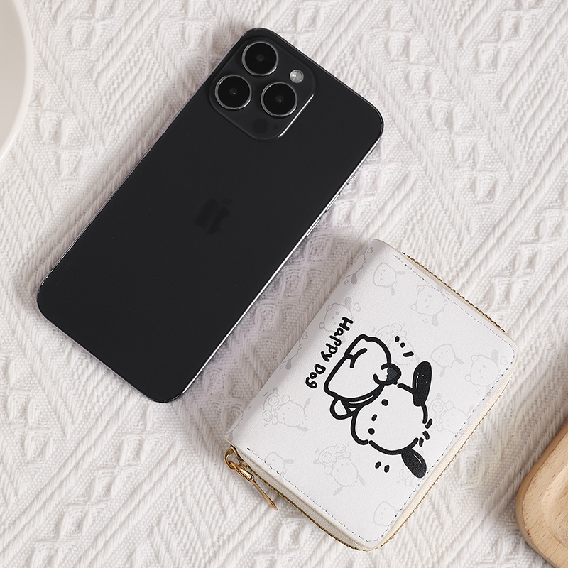 可爱帕恰狗卡通卡包女款小众大容量多卡位便携小巧驾驶证件零钱包