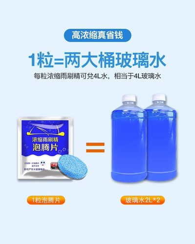 汽车用玻璃水去油膜四季通用泡腾片固体雨刮水超浓缩液雨刷精除油-图1