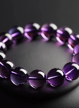 黄紫白水晶手链女仿巴西黄水晶貔貅手串男女款仿收藏级手串三圈