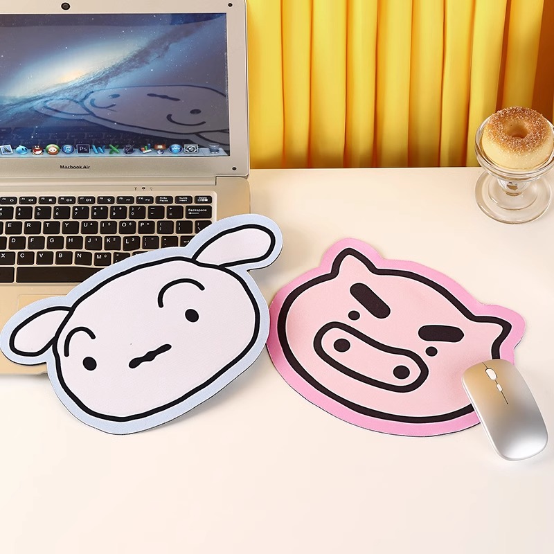 小新卡通ins鼠标垫简约可爱办公游戏胶垫橡胶加厚防滑可爱护腕垫